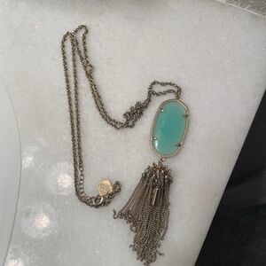 Kendra Scott Rayne necklace in light blue